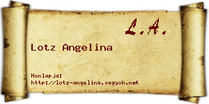 Lotz Angelina névjegykártya